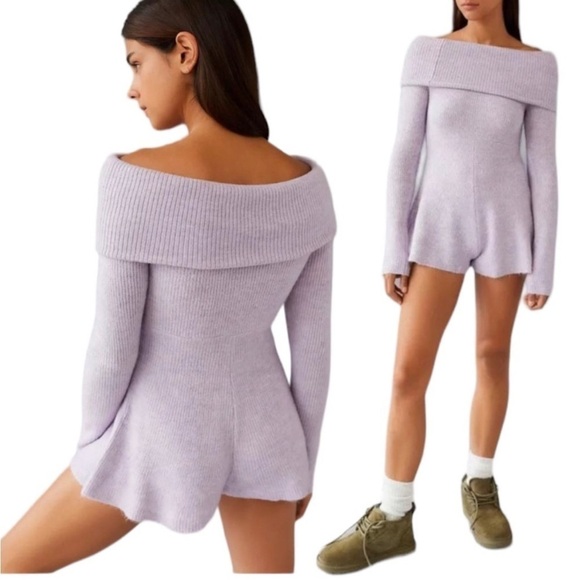 Urban Outfitters Grace Off The Shoulder Romper size M - Picture 1 of 10